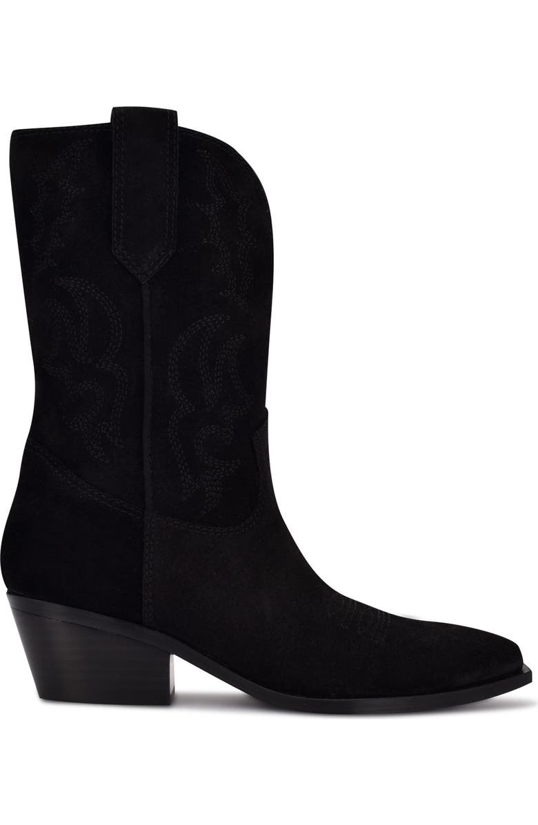 Nine West Yodown Pointed Toe Western Boot, Alternate, color,