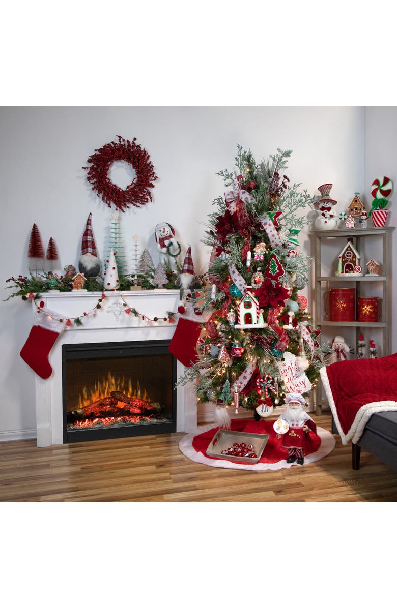 Northlight 4.5" Glittered Gingerbread House Glass Christmas Ornament, Alternate, color, Brown