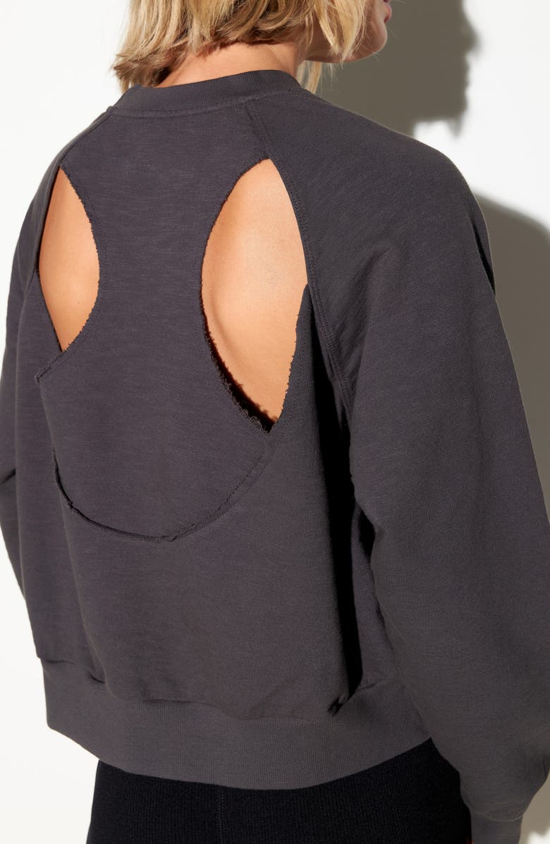 Spiritual Gangster Zion Cutout Detail Sweatshirt, Alternate, color, 