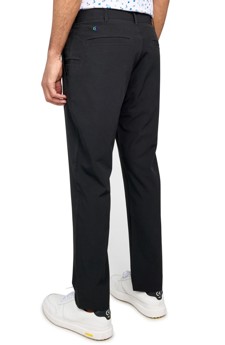 CONSTRUCT Regular Fit Solid Flat Front Recycled Performance Golf Pants, Alternate, color, Black