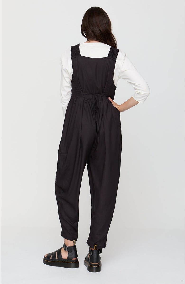 Turtledove London Smocking Strap Jumpsuit, Alternate, color, Black