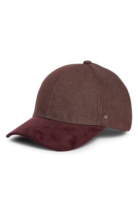 Corduroy Brim Denim Baseball Cap