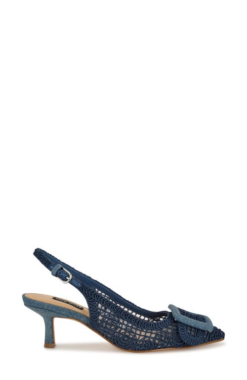 Nine West Nolla Pointed Toe Pump In Medium Blue