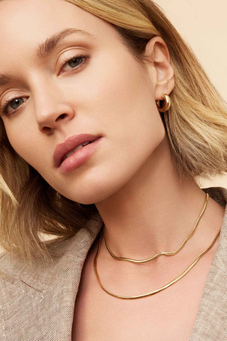 14K Yellow Gold Snake Charmer Chain Choker, Alternate, color, Yellow Gold