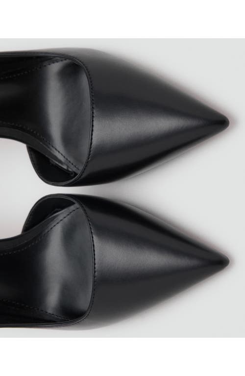 Mango Leather Pumps Black In Black