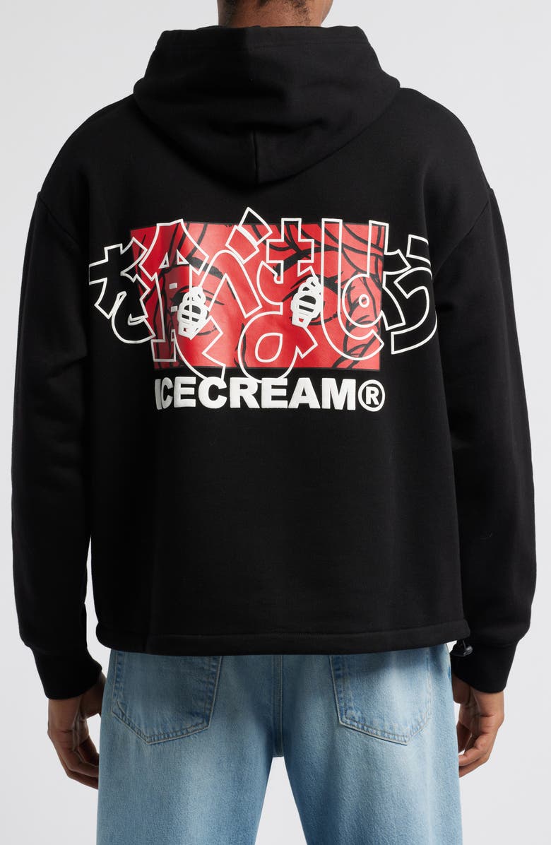 ICECREAM These Eyes Crop Pullover Hoodie, Alternate, color,