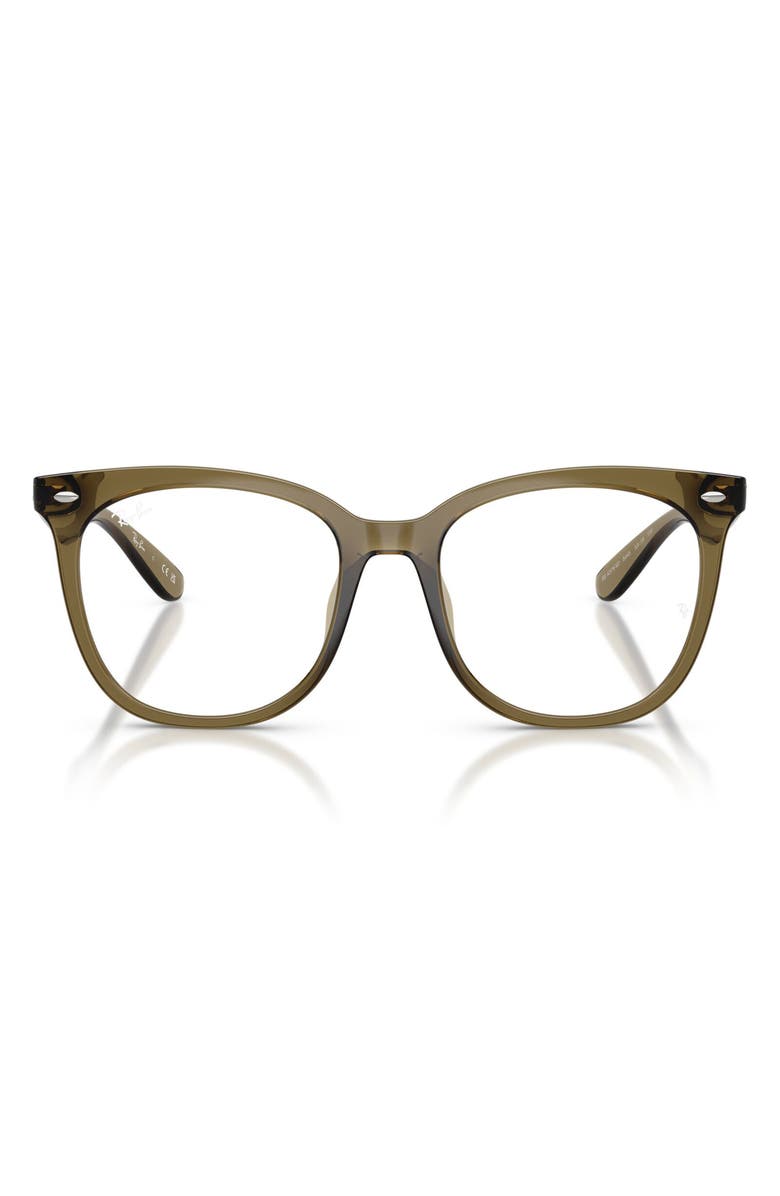 Ray-Ban 53mm Square Optical Glasses, Main, color, Green