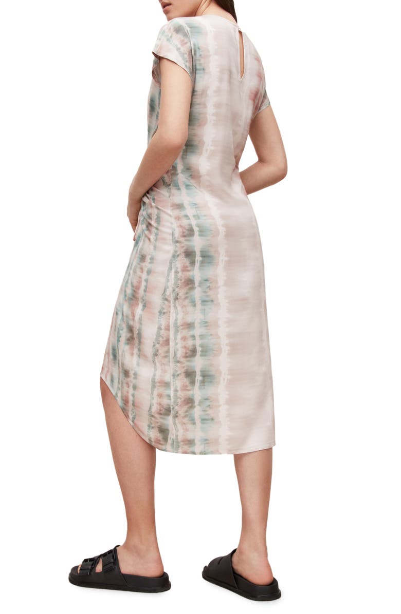 AllSaints Jarita Marea Ruched Tie Dye T-Shirt Dress, Alternate, color,