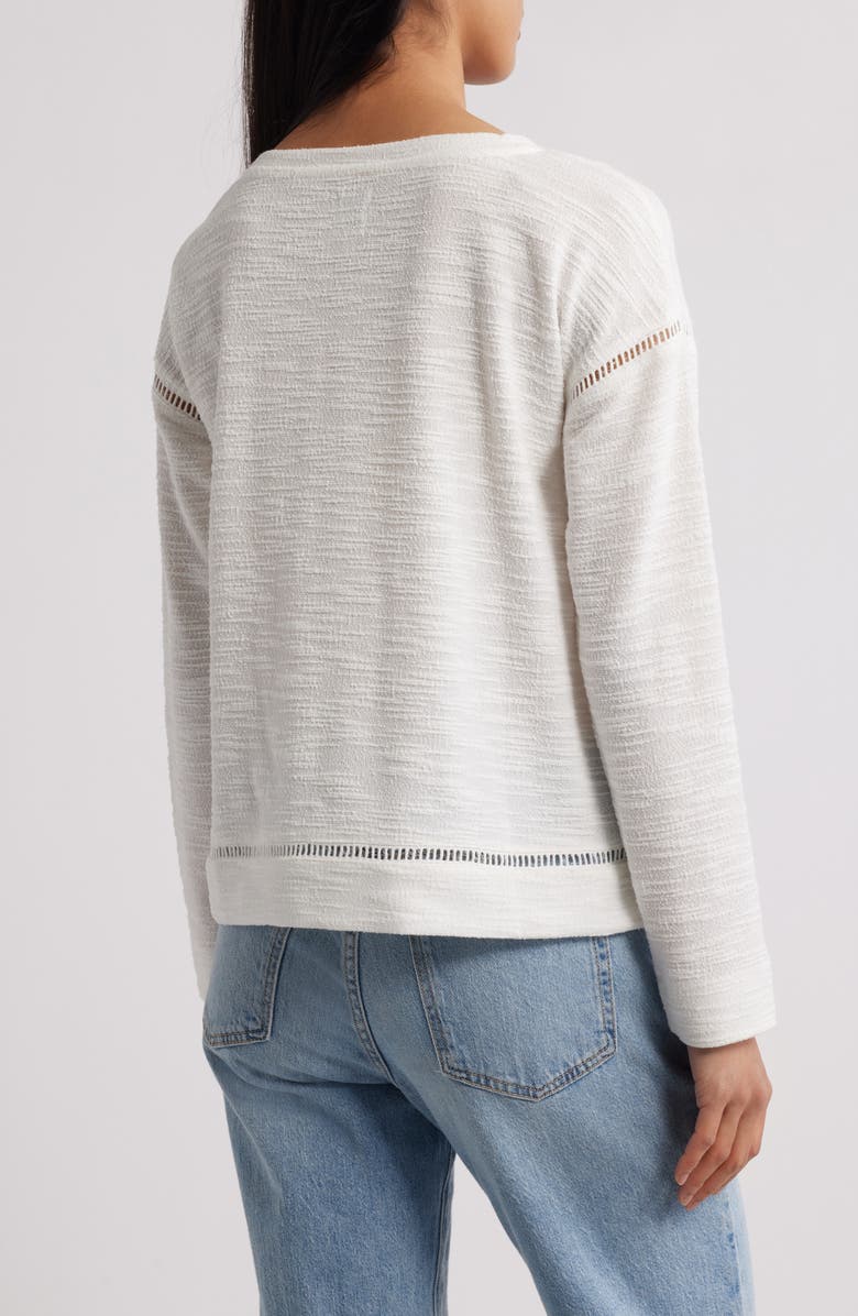 NIC+ZOE Seamed Texture Top, Alternate, color, Paper White