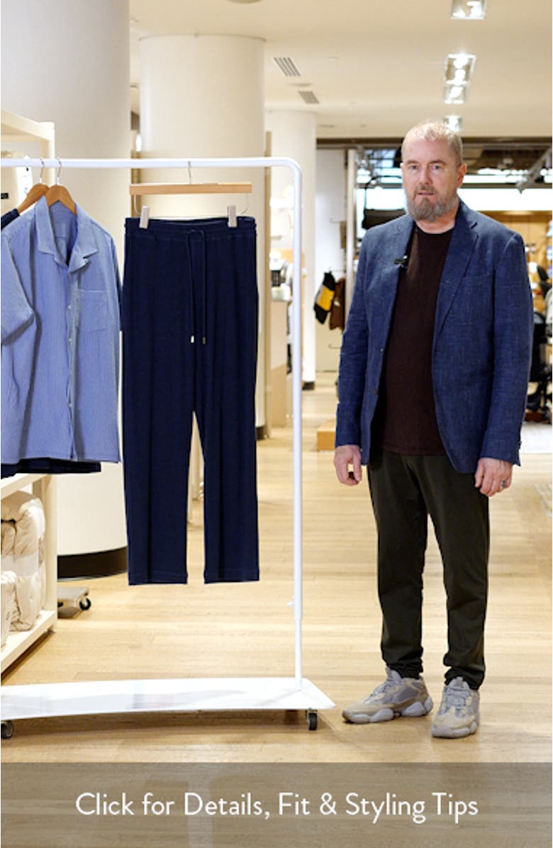 Ribbed Drawstring Pajama Pants, sales video thumbnail