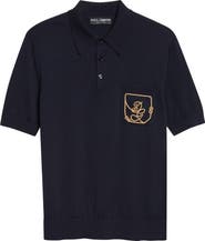 Dolce&Gabbana Logo Embroidered Virgin Wool Polo