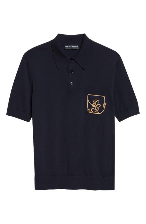 Dolce & Gabbana Dolce&gabbana Logo Embroidered Virgin Wool Polo In Multi