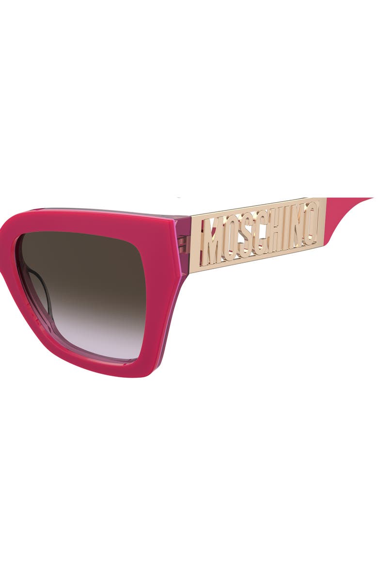 Moschino 53mm Cat Eye Sunglasses, Alternate, color, Fuchsia