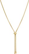 Adornia 18k Gold Plated Lariat Necklace