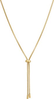 Adornia 18k Gold Plated Lariat Necklace