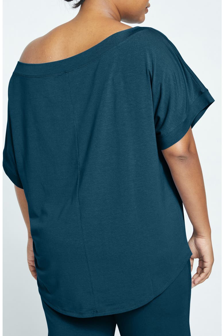 Ultimates Dolci One-Shoulder Top, Alternate, color, DEEP SEA