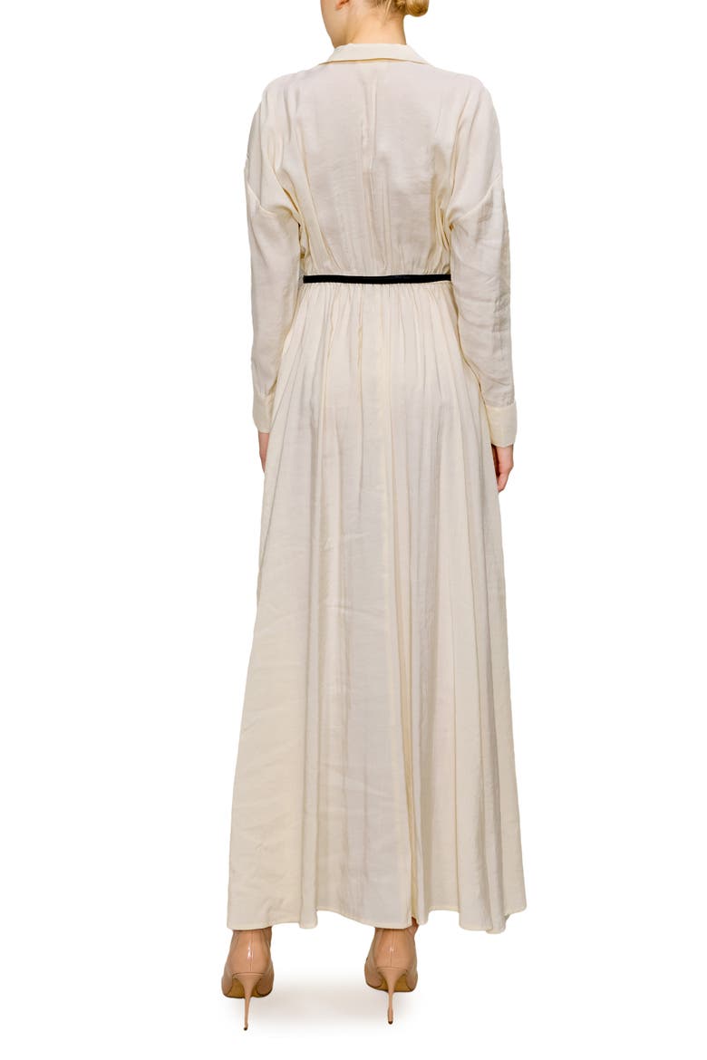 Long Sleeve Belted Shirtdress, Alternate, color, BONE