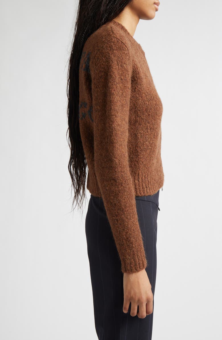 Paloma Wool Hasta Luego Intarsia Wool 
Alpaca Blend Full Zip Cardigan, Alternate, color, Brown