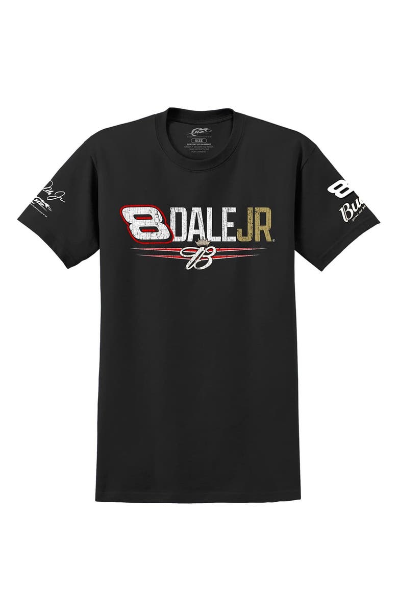 JR MOTORSPORTS OFFICIAL TEAM APPAREL Men's JR Motorsports Official Team Apparel Black Dale Earnhardt Jr. Budweiser T-Shirt, Alternate, color, Black
