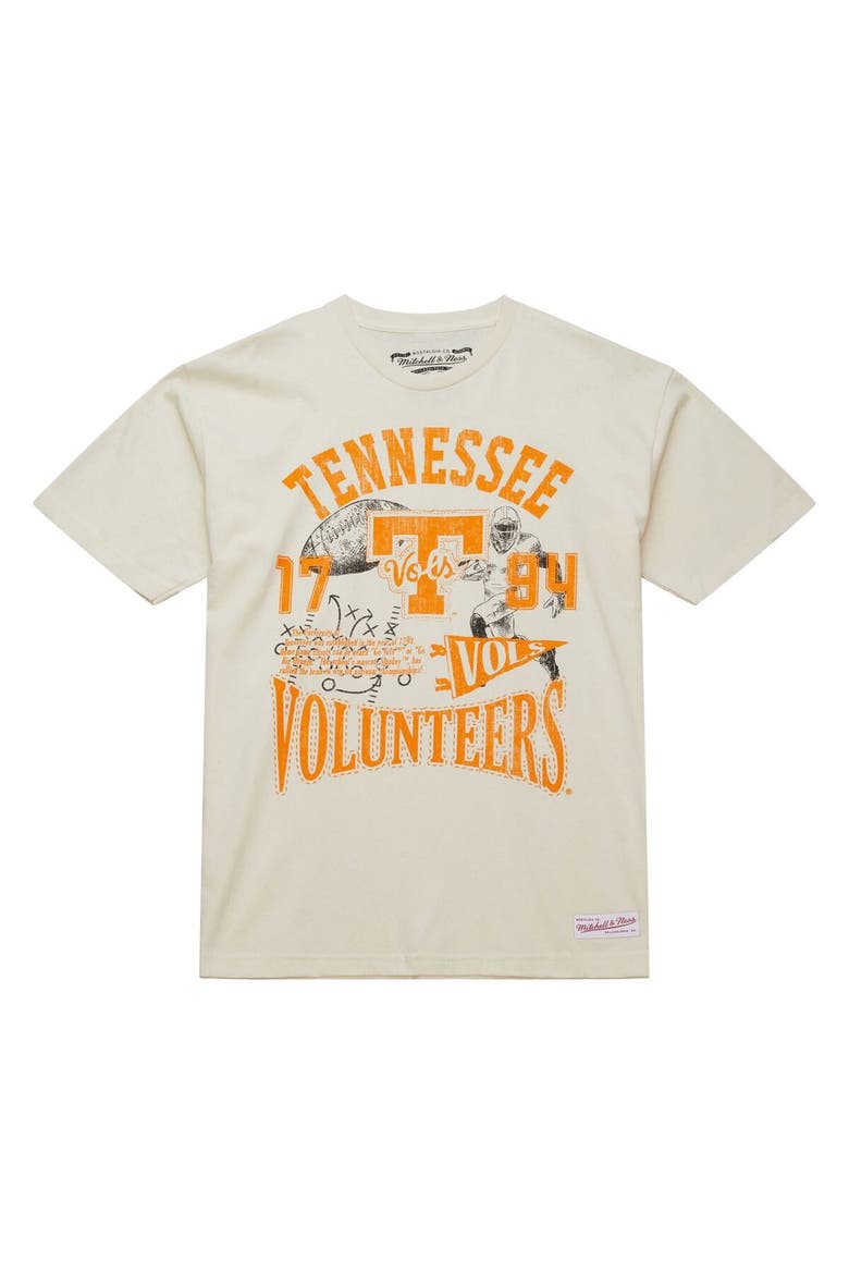 Men's Mitchell & Ness  Cream Tennessee Volunteers Heritage Scholar T-Shirt, Alternate, color, Cream