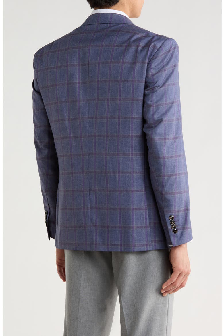 Slim Fit Plaid Blazer, Alternate, color, PURPLE