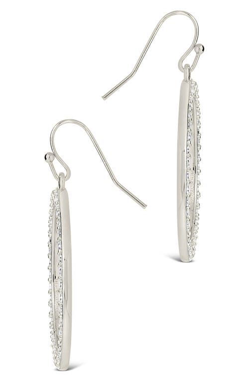 Sterling Forever Della Cubic Zirconia Circle Drop Earrings In Silver