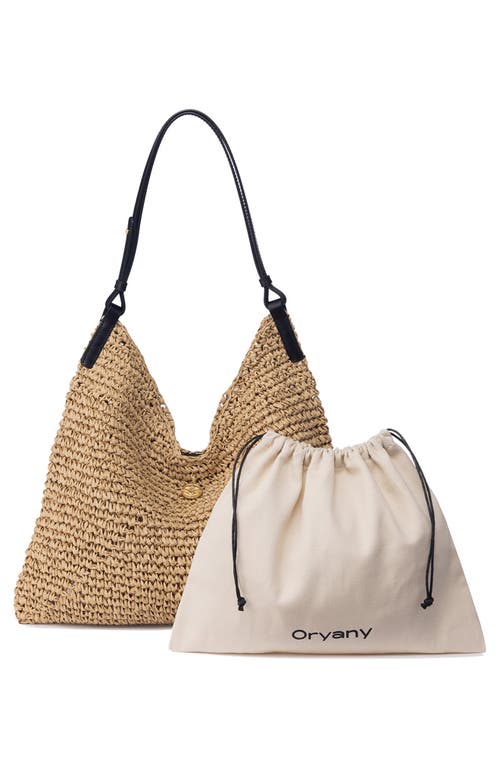 Oryany Raffia Triangle Shoulder Bag In Natural