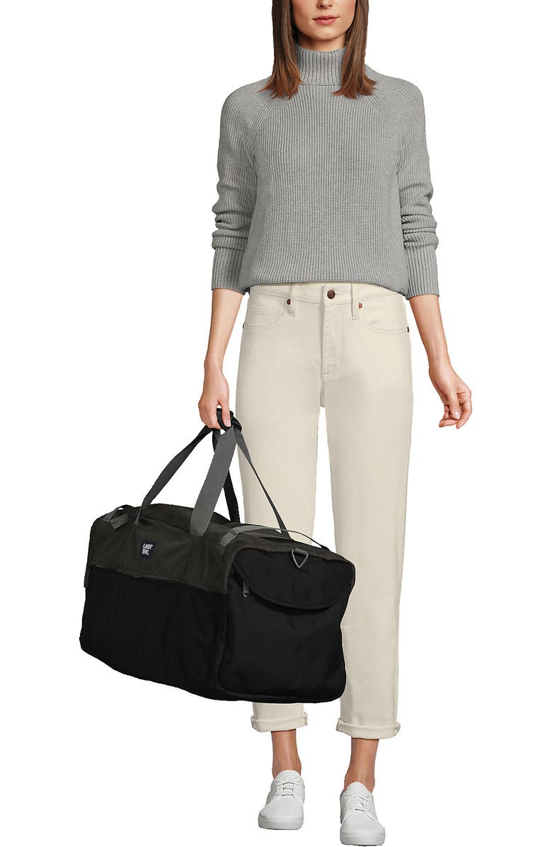 Lands' End Small All Purpose Travel Duffle Bag, Alternate, color, Oxidized Gray Heather