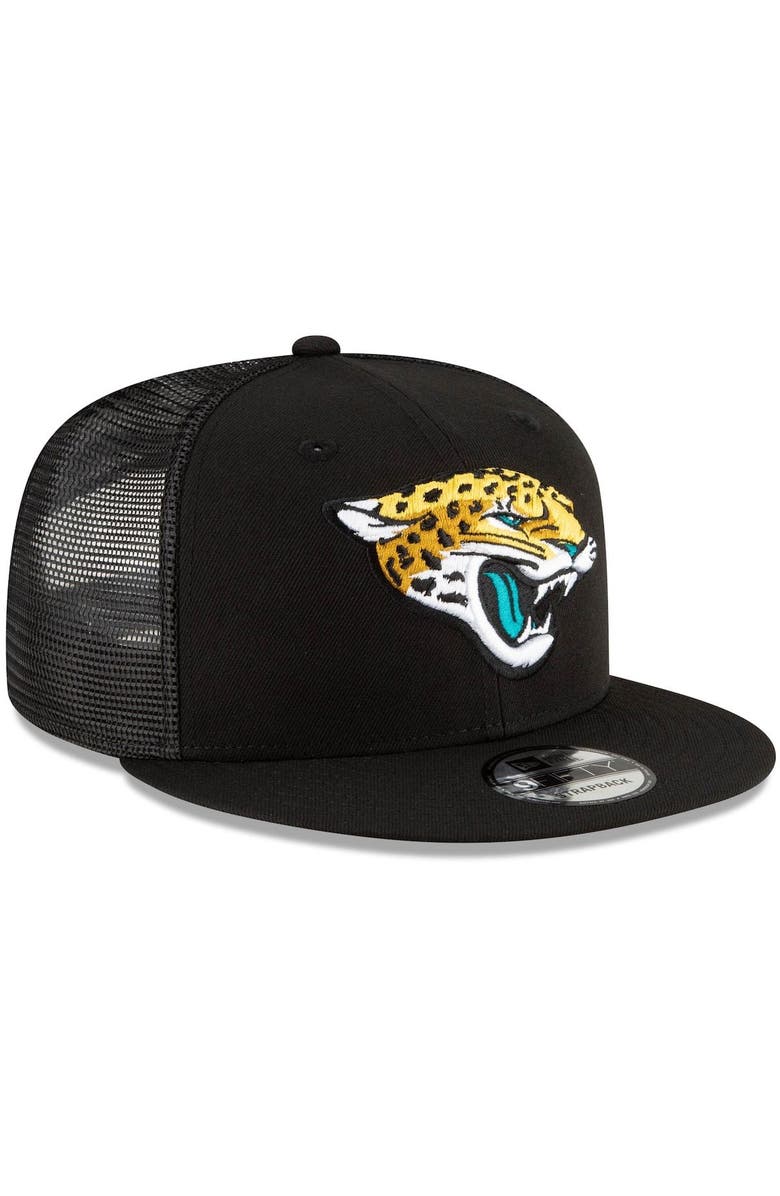 New Era Men's New Era Black Jacksonville Jaguars Shade Trucker 9FIFTY Snapback Hat, Alternate, color, 