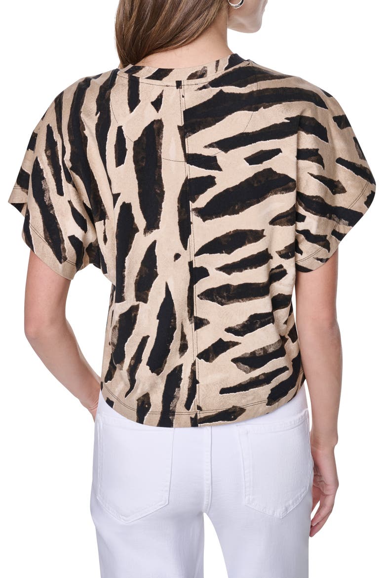 Dolman Sleeve Stretch Cotton Top, Alternate, color, GEO ANIMAL