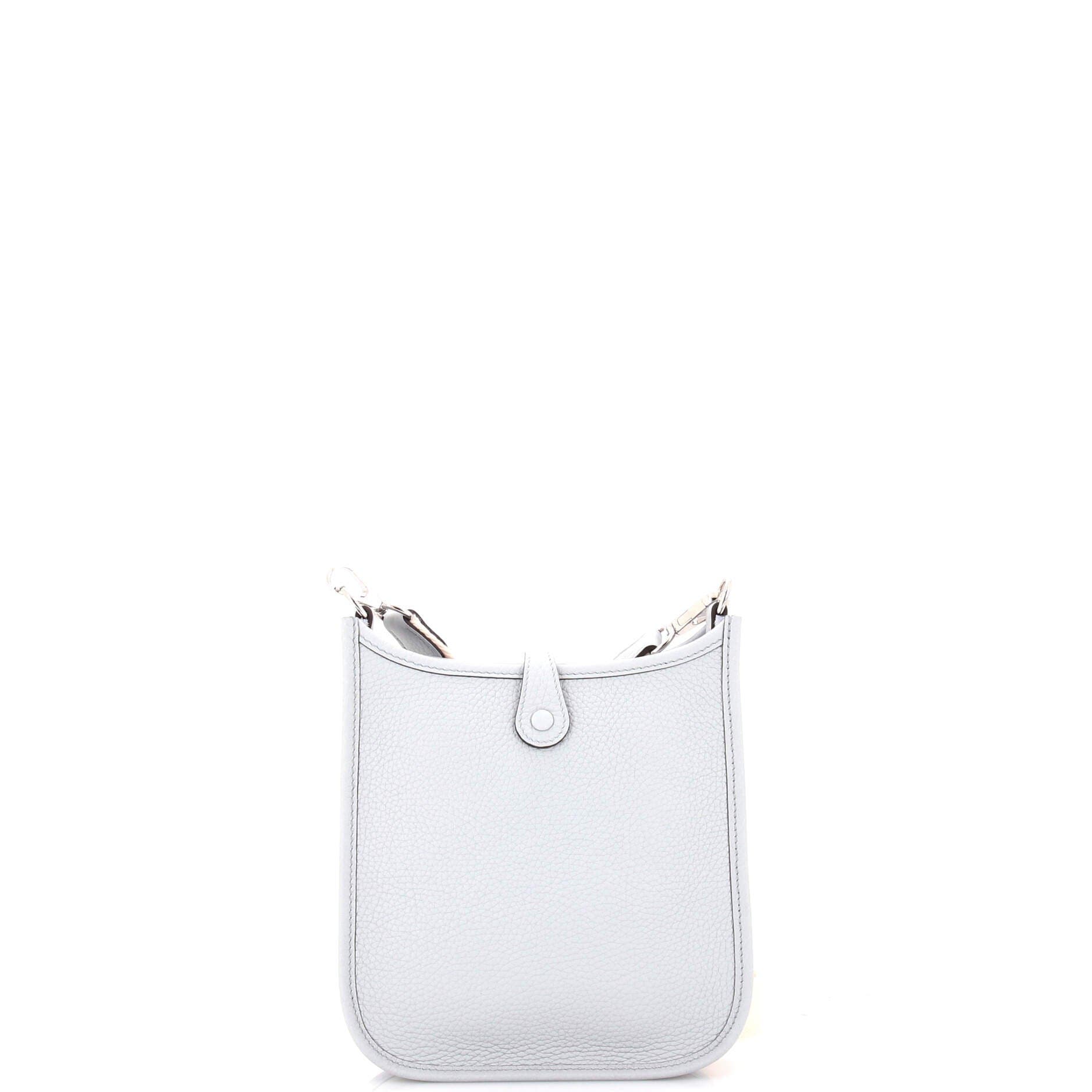 Pre-Owned Hermes Evelyne Bag Gen III Clemence TPM, Alternate, color, Bleu Pale