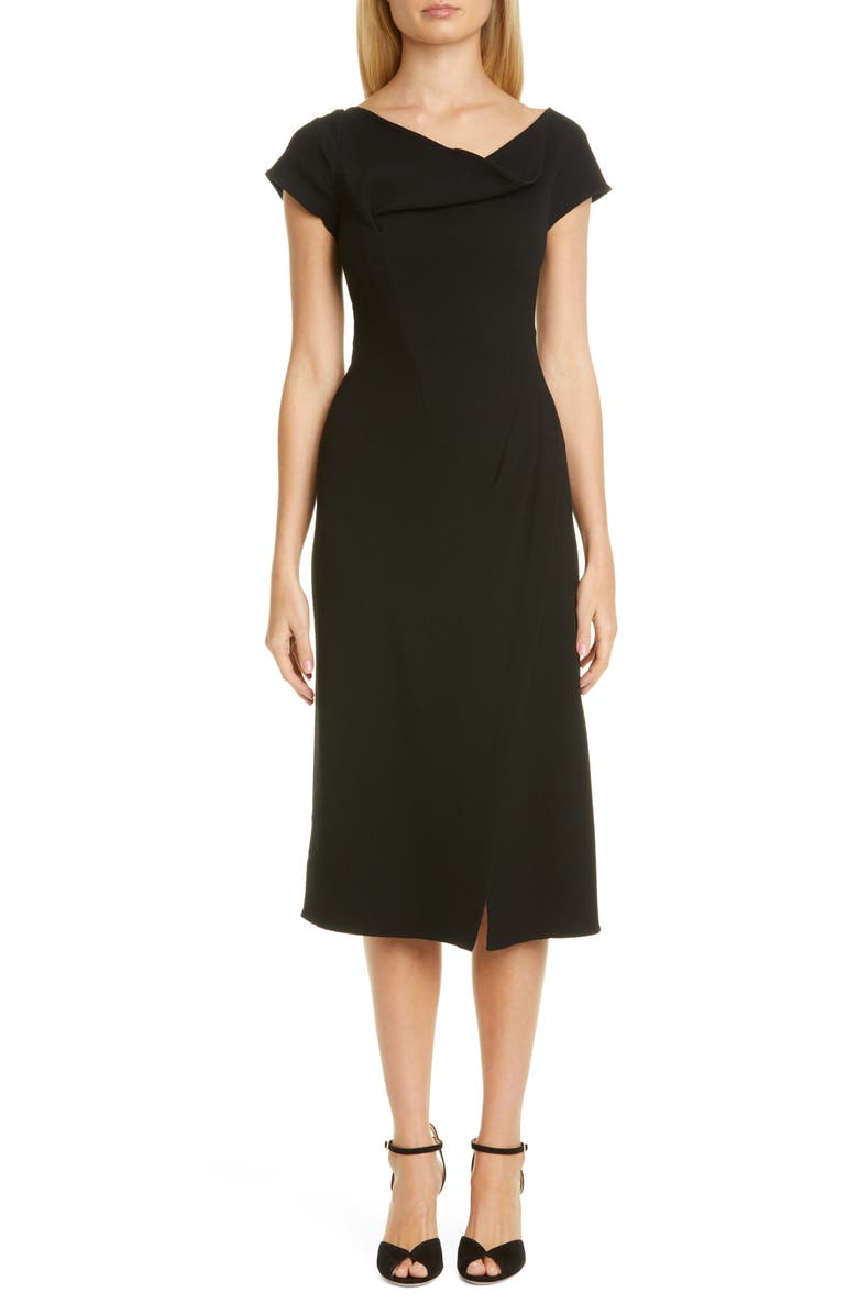 Oscar de la Renta Drape Neck Dress, Main, color,