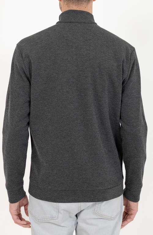 Pino By Pinoporte Men's Modern Fit Zip Up Pullover In Charcoal