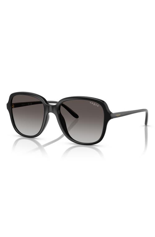 Vogue 53mm Polarized Square Sunglasses In Black