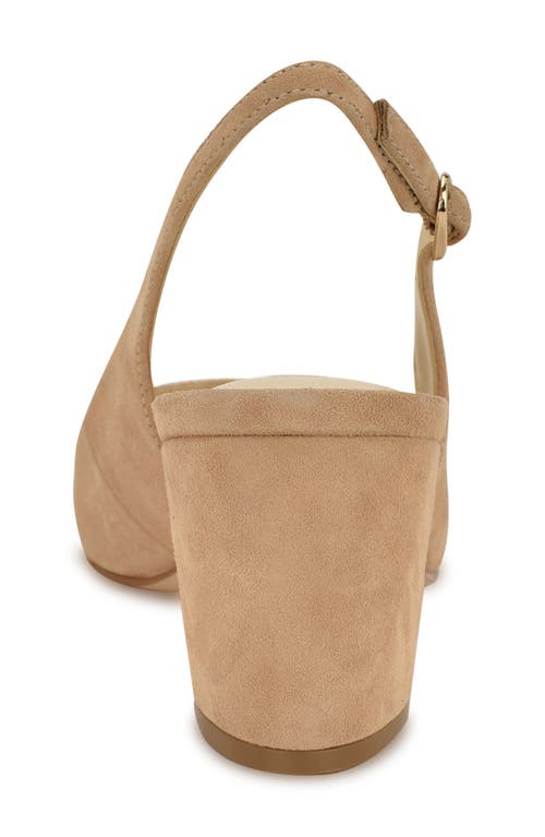 Nine West Kamsee Slingback Pointed Toe Pump In Light Natural