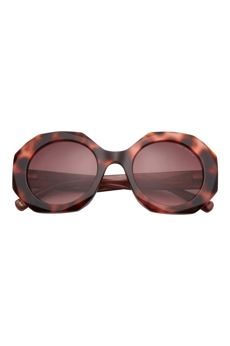 51mm Round Sunglasses, Main, color, TORTOISE
