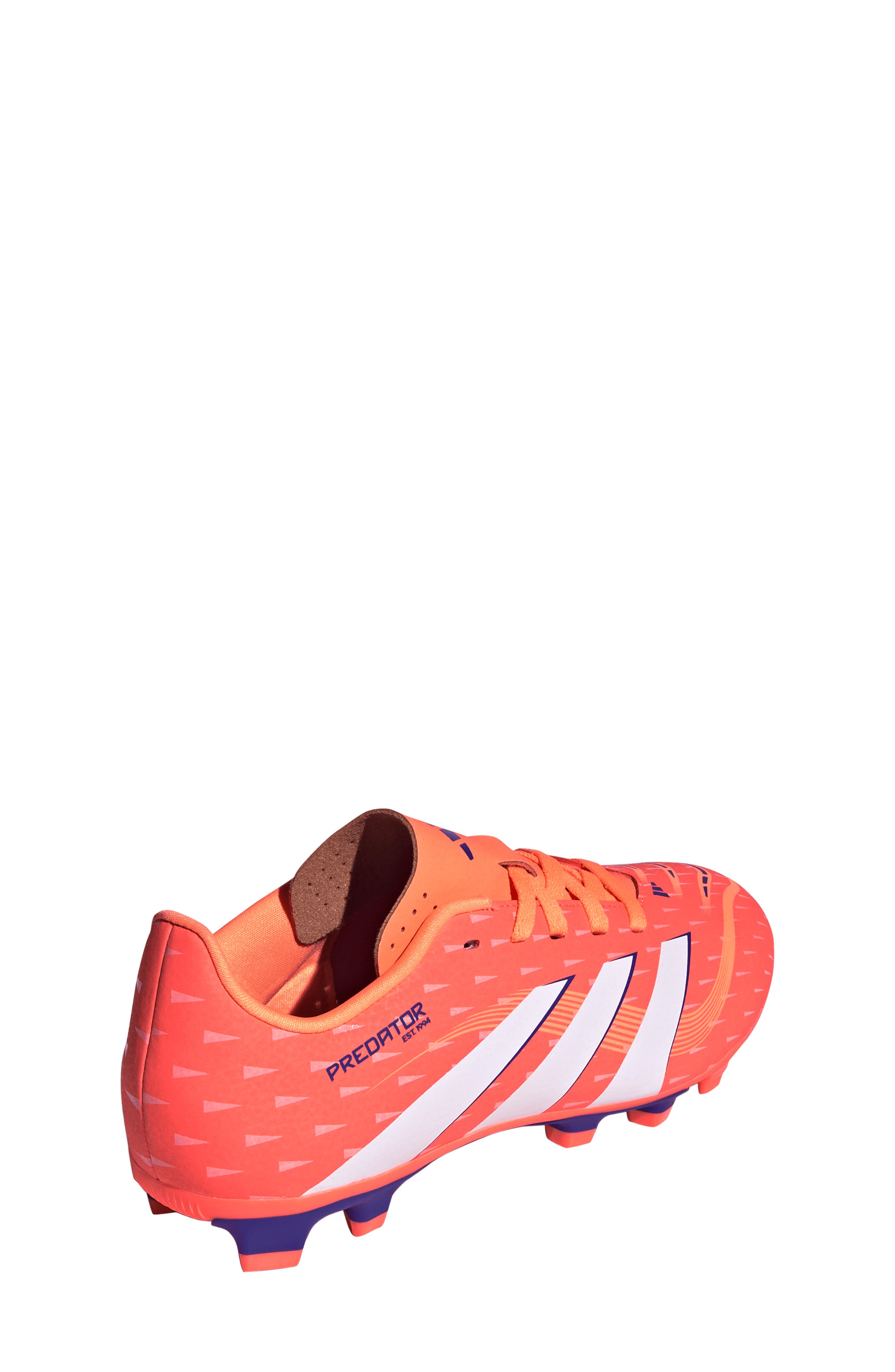 adidas Kids' Predator Club Firm/Multiground Soccer Cleat, Alternate, color, Coral/ White/ Orange