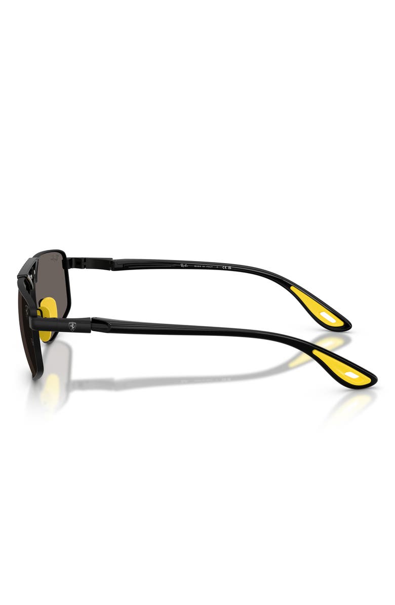 Ray-Ban 58mm Ferrari Irregular Sunglasses, Alternate, color, Matte Black / Dark Grey