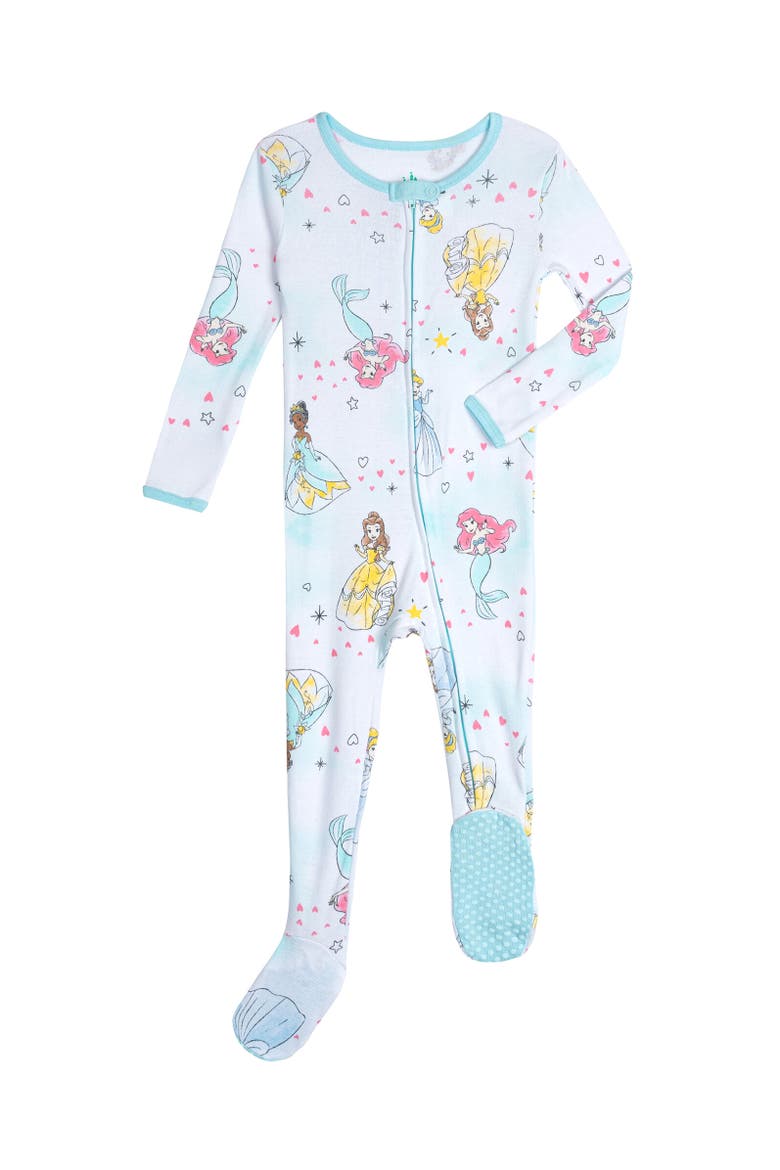 Princess Baby Girls' 2-Pack Footed Sleep N' Play Coveralls, Alternate, color, Princess Teal Pink