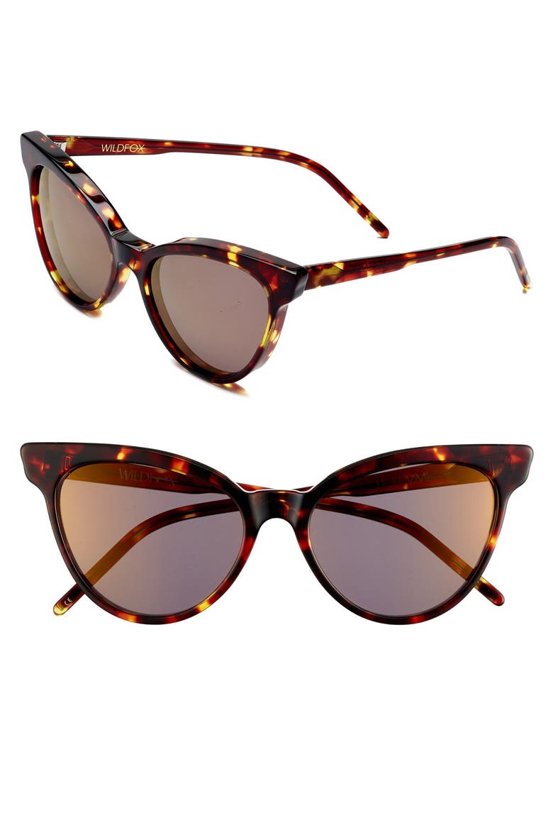 'La Femme Deluxe' 55mm Sunglasses, Main, color, TOKYO TORTOISE