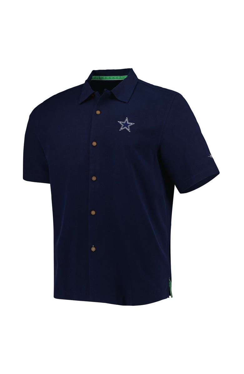 Tommy Bahama Men's Tommy Bahama Navy Dallas Cowboys Top of Your Game Camp Button-Up Shirt, Alternate, color, Navy