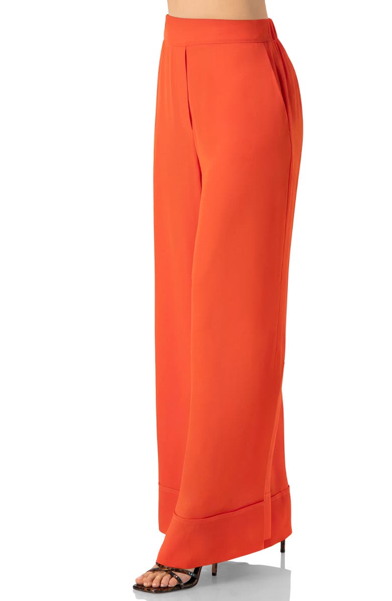 IVONNE Light Weight Wide-Leg Straight Pants, Alternate, color, Orange