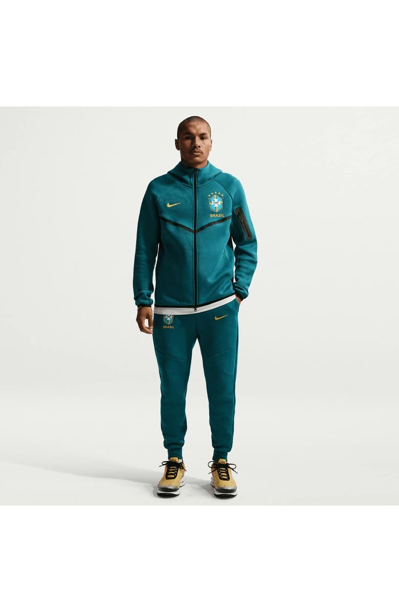 Nike Men's Nike Green Brazil National Team Tech Fleece Joggers, Alternate, color, Green