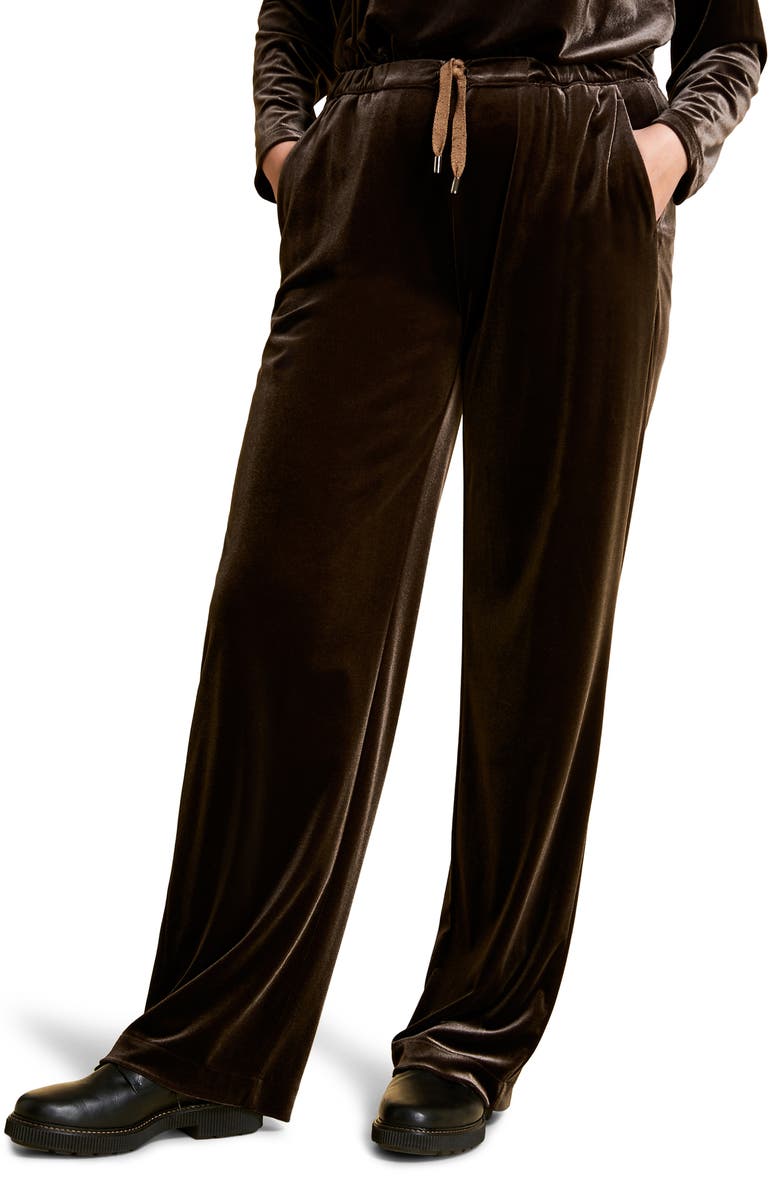 Marina Rinaldi Velvet Jersey Pants, Main, color,