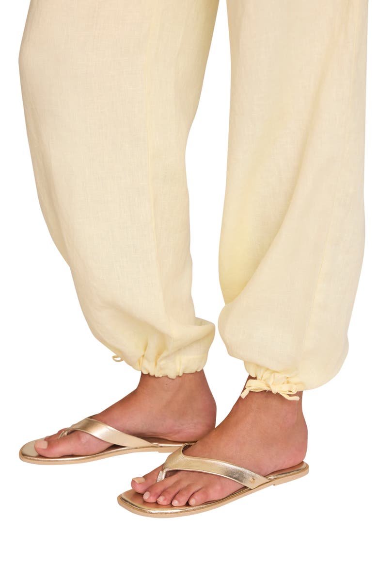 Linen Balloon Trousers, Alternate, color, Yellow