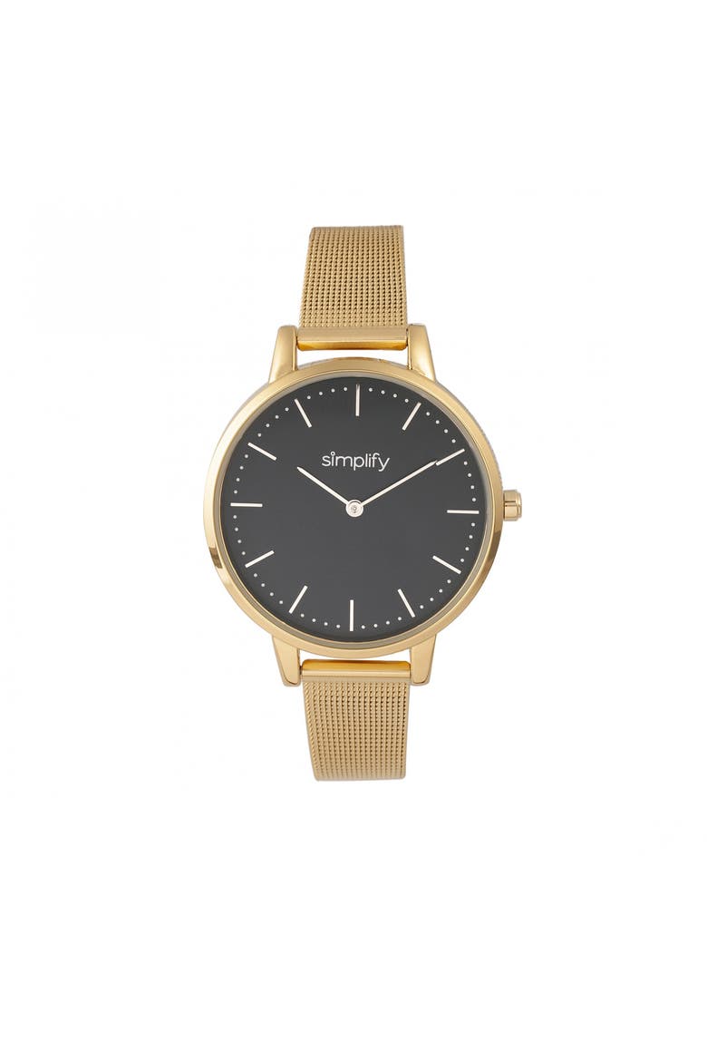 The 5800 Mesh Bracelet Watch, Main, color, Gold/Black