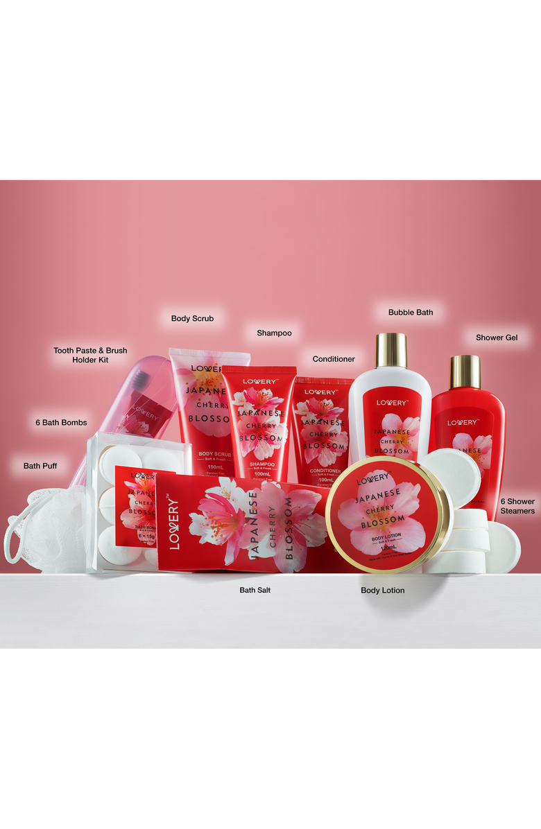 Lovery Japanese Cherry Blossom Bath Set, Alternate, color, NO COLOR