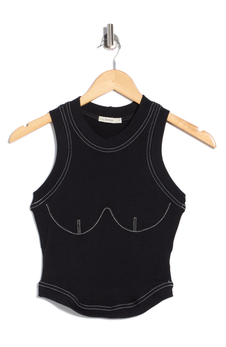 DRESS TO TANK BUST DETAIL TOP, Main, color, Black