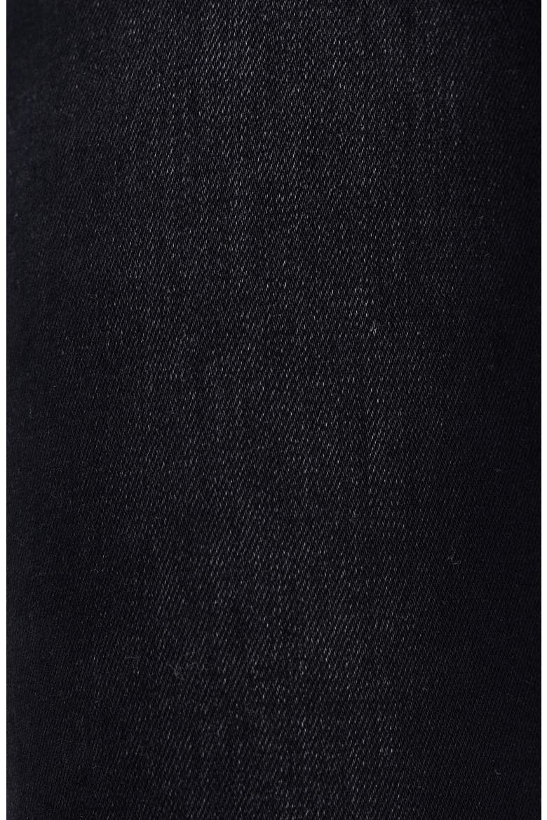 Lauren Ripped High Waist Raw Hem Flare Jeans, Alternate, color, BLACK