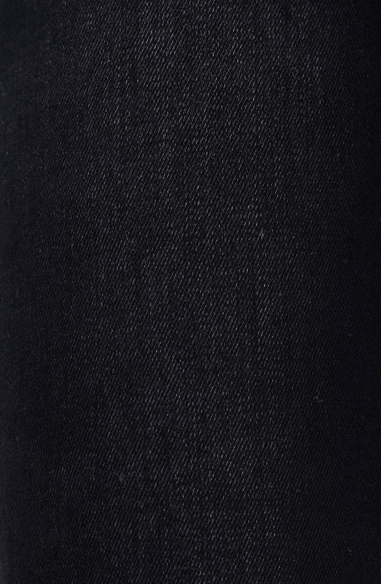 Bayeas Lauren Ripped High Waist Raw Hem Flare Jeans, Alternate, color, Black